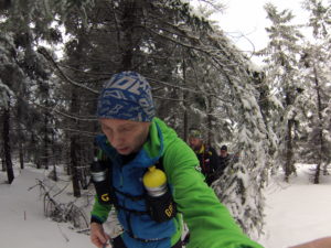 Zimowy Ultramaraton Karkonoski w drodze na Szrenice